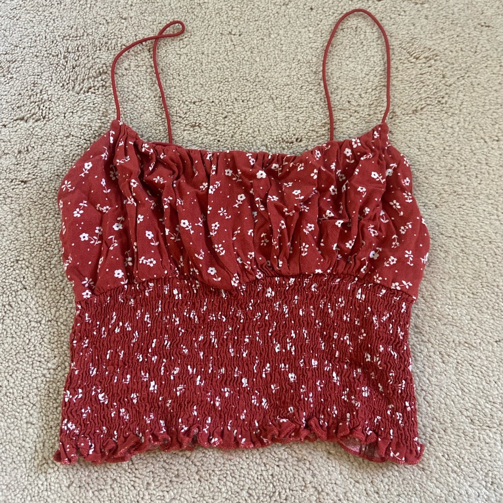 PacSun LA Hearts red tank top cropped